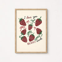 Arte murale a forma di fragola