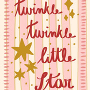 Twinkle Little Star Pink Stars – Nursery & Kids Wall Art