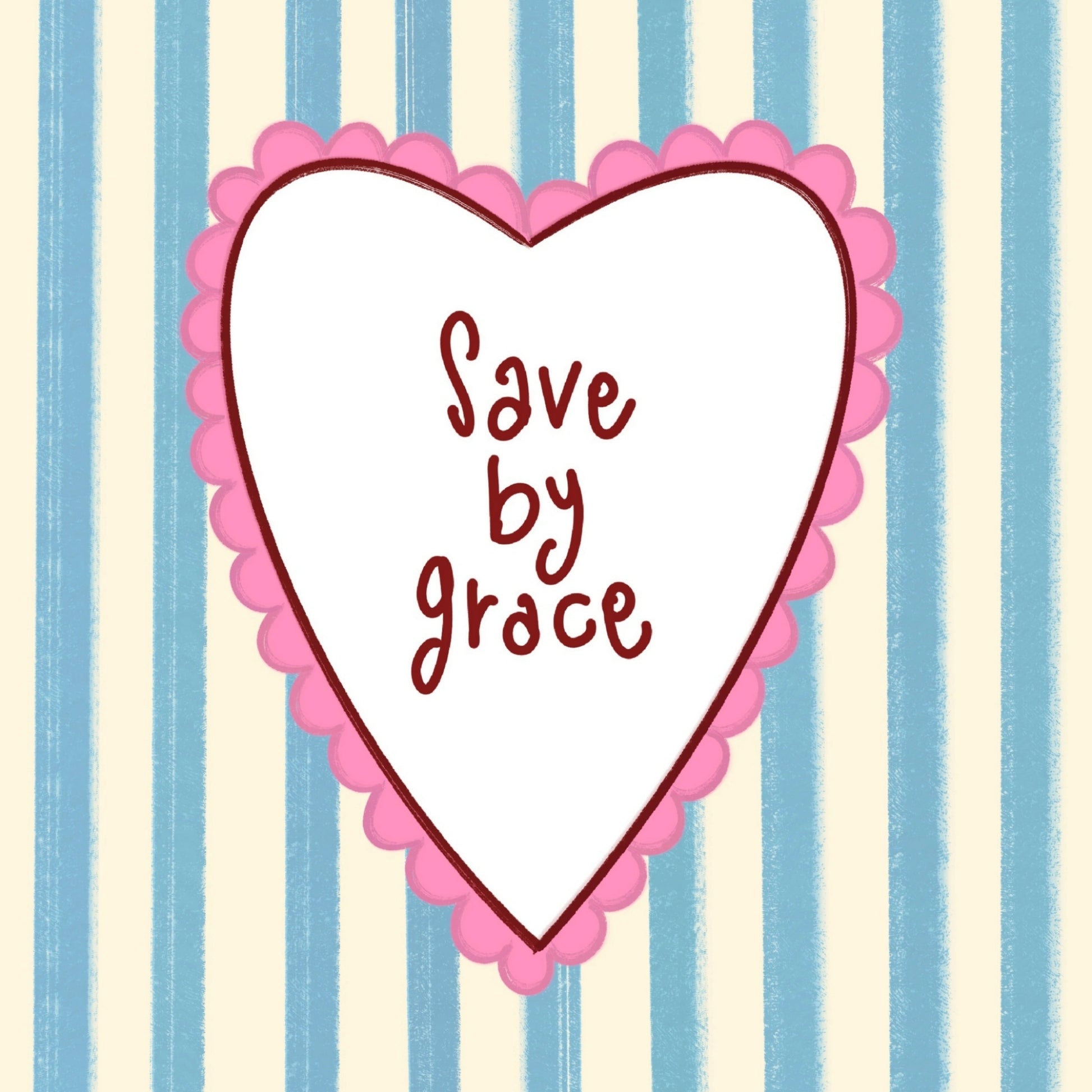 Sauvé par la grâce - Art mural chrétien