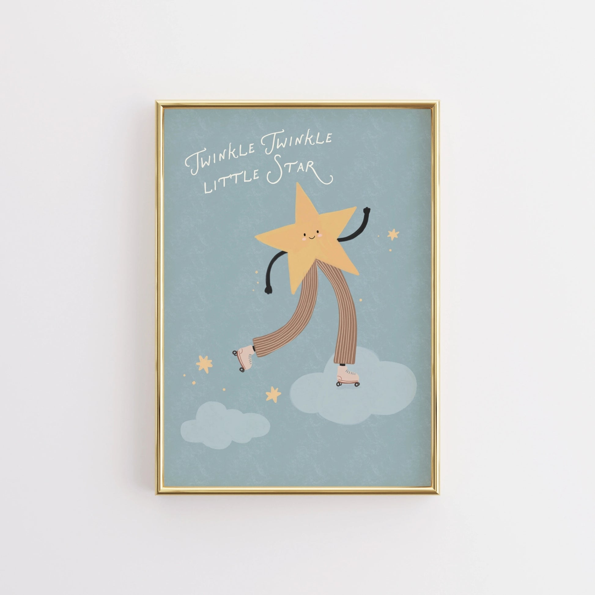 Skating Star Nursery Print
