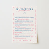 Quotes & Books Print – Literary Wall Art for Readers