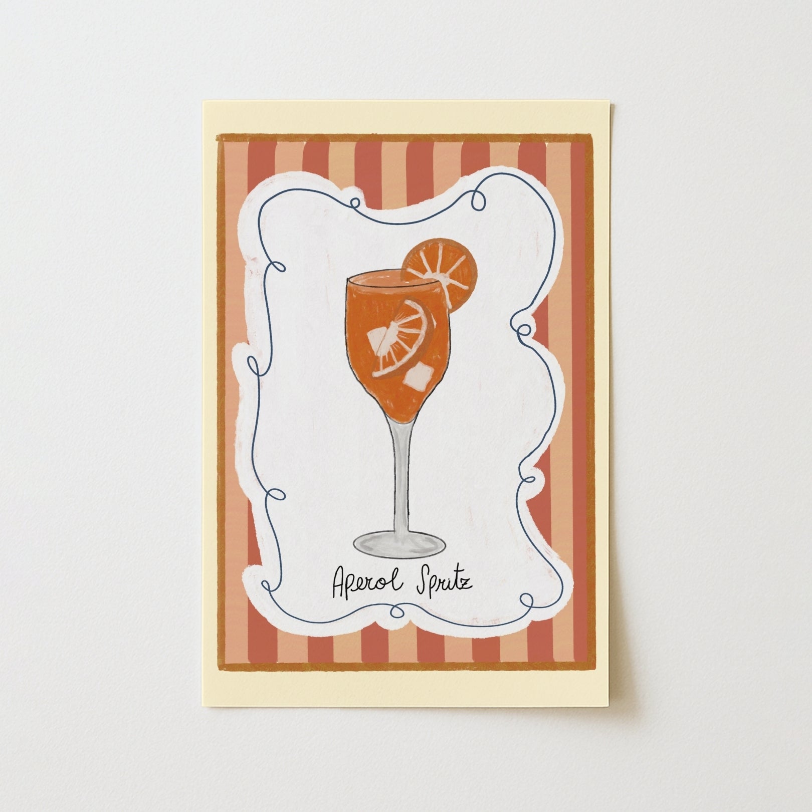 Aperol Spritz Cocktail Wall Art, Kitchen Wall Decor