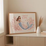 Mermaid Coastal Decor – Arte de pared costero