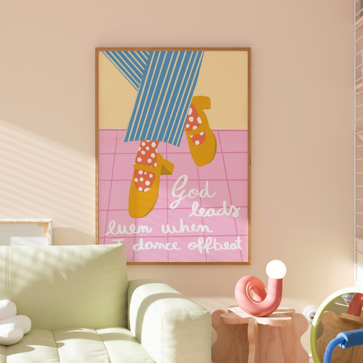 God Leads Wall Art – Funny Christian Print