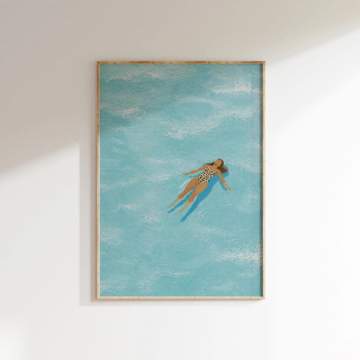 Floating Woman Print, Coastal Wall Decor