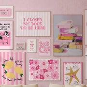 Pink Bookish Wall Art Bundle – 100+ Printable Designs