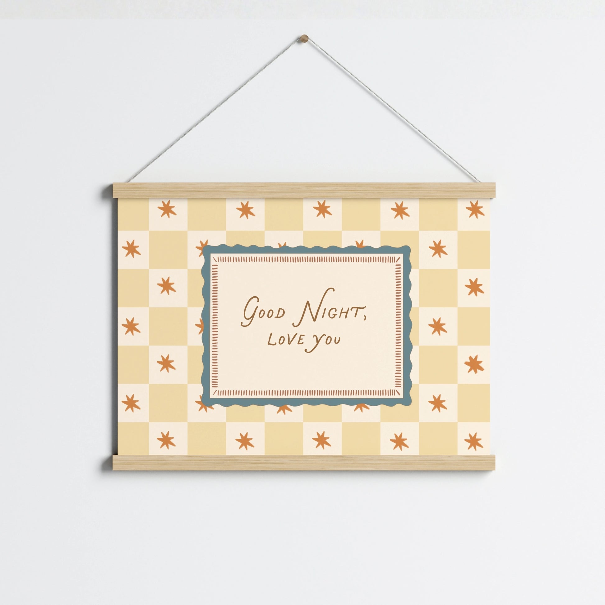 Stampa con citazione della buonanotte per cameretta bebè