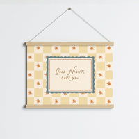 Stampa con citazione della buonanotte per cameretta bebè