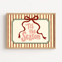 Tis the Season with Red Bow – Póster de Navidad