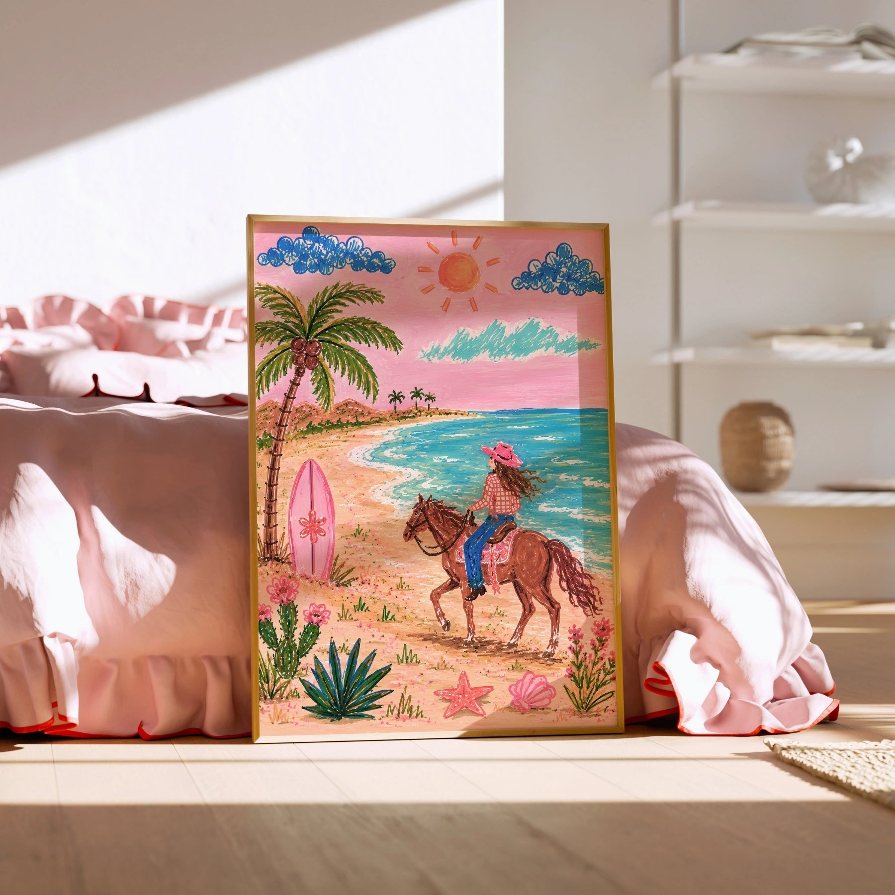 Pink Coastal Decor