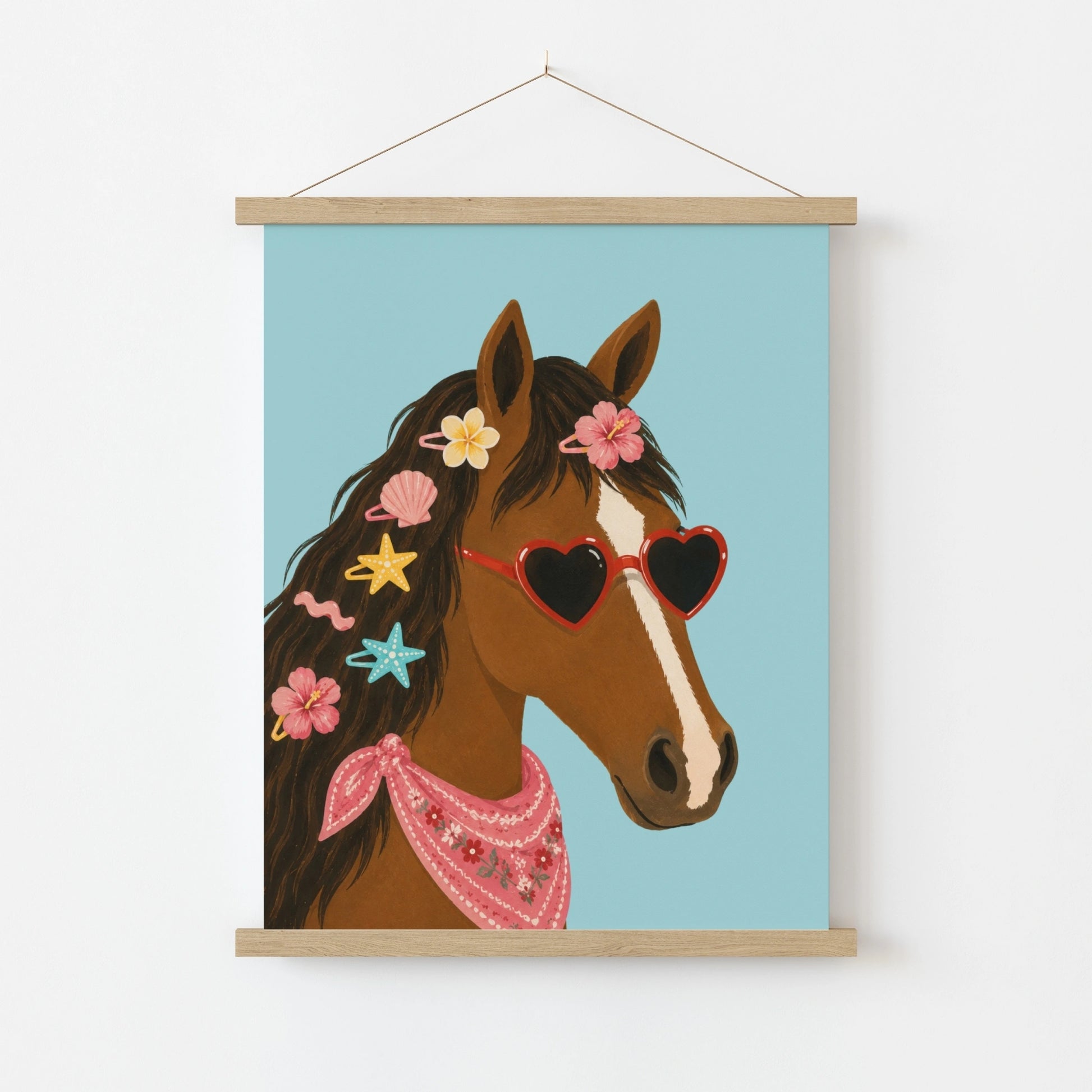 Coastal Cowgirl Horse Wall Art