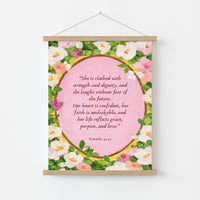 Feminine Floral Bible Verse Decor