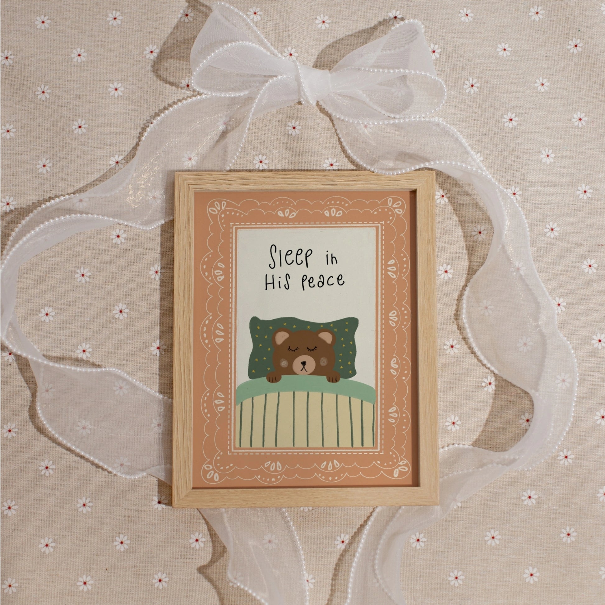 Sleep in His Peace Nursery Wall Art