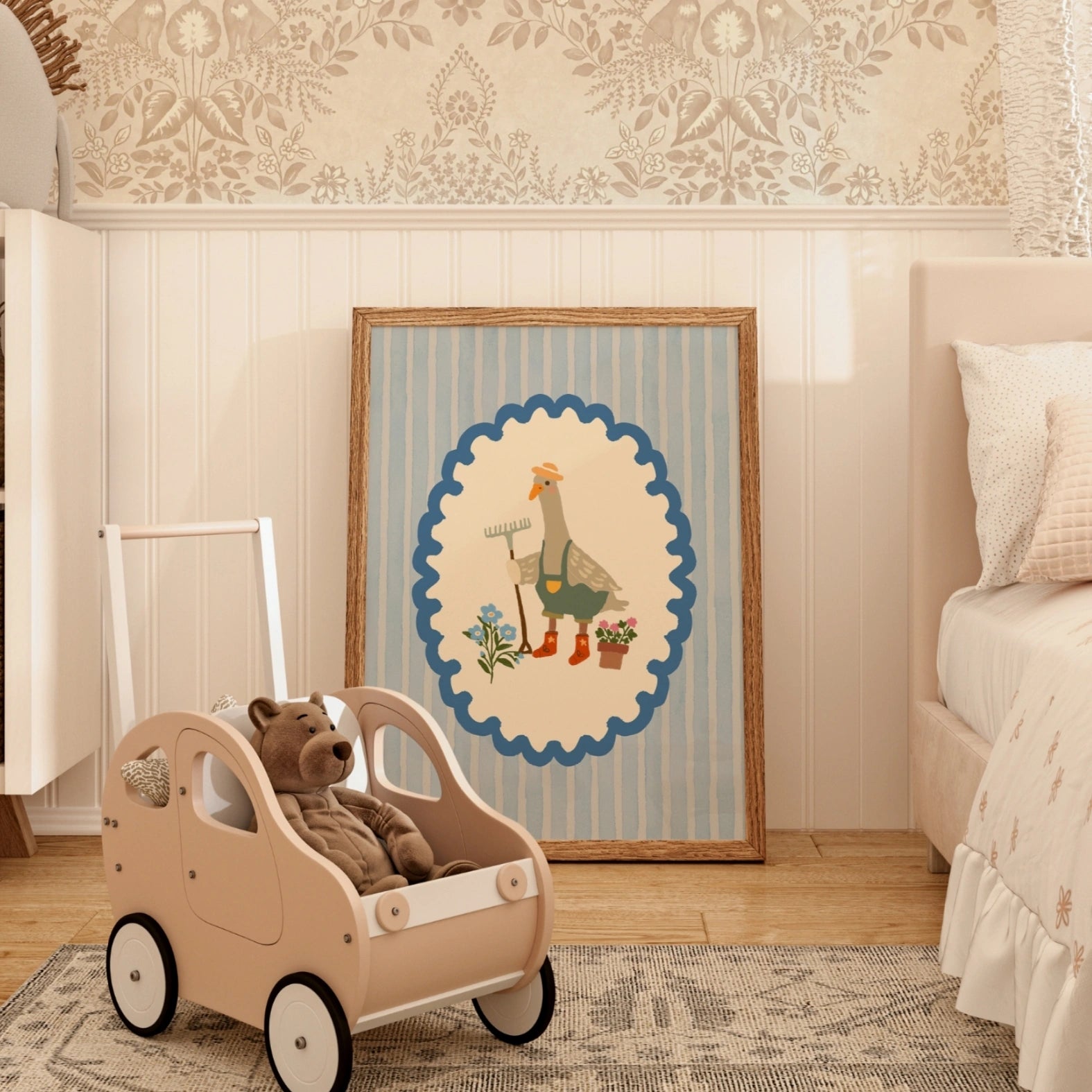 Goose Gardener Nursery Print