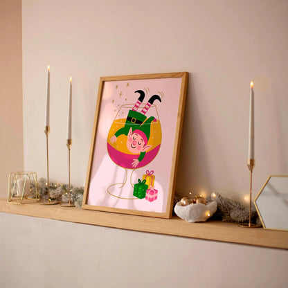 Drunk Elf Christmas Print