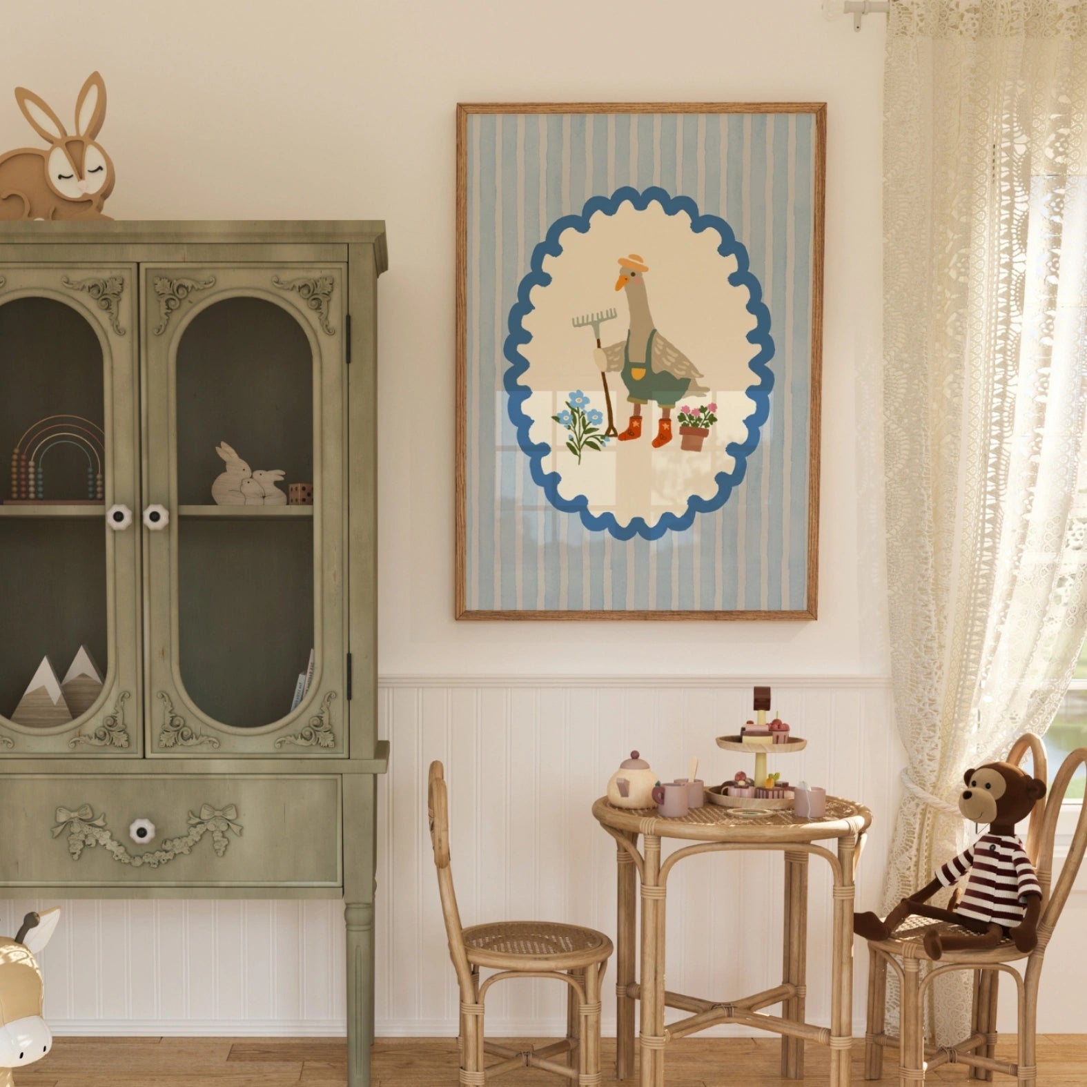 Goose Gardener Nursery Print