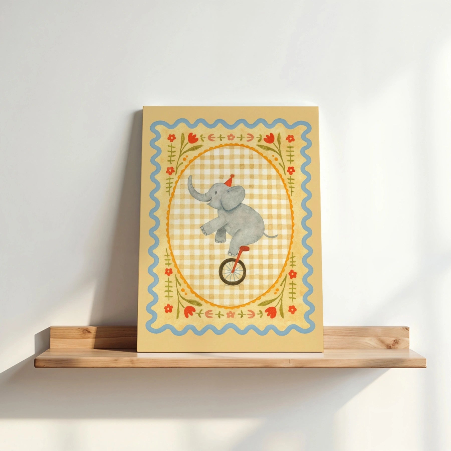 Circus Elephant Nursery Canvas Print