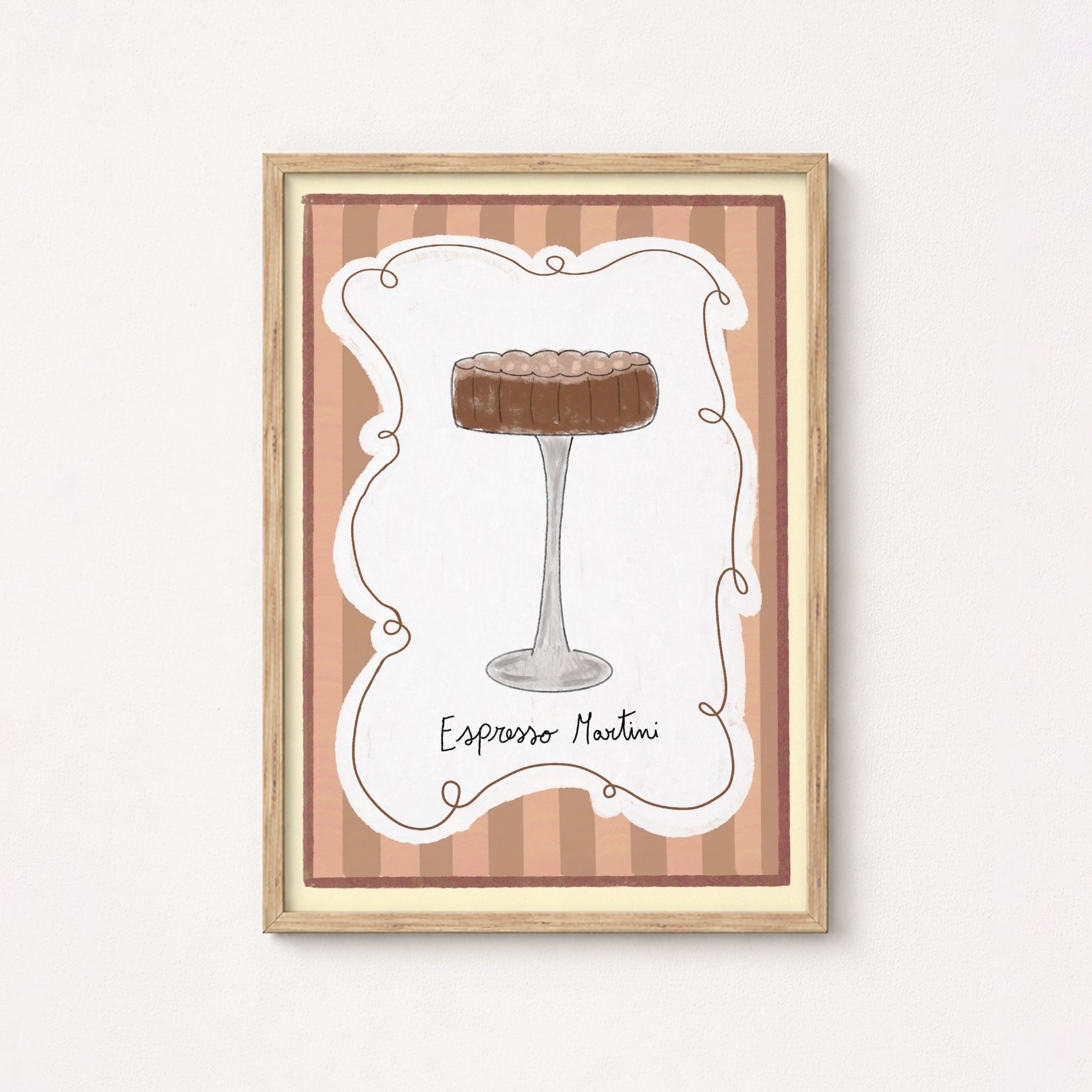 Espresso Martini Cocktail Wall Art, Kitchen Wall Decor