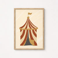 Stampa per bambini con tenda da circo
