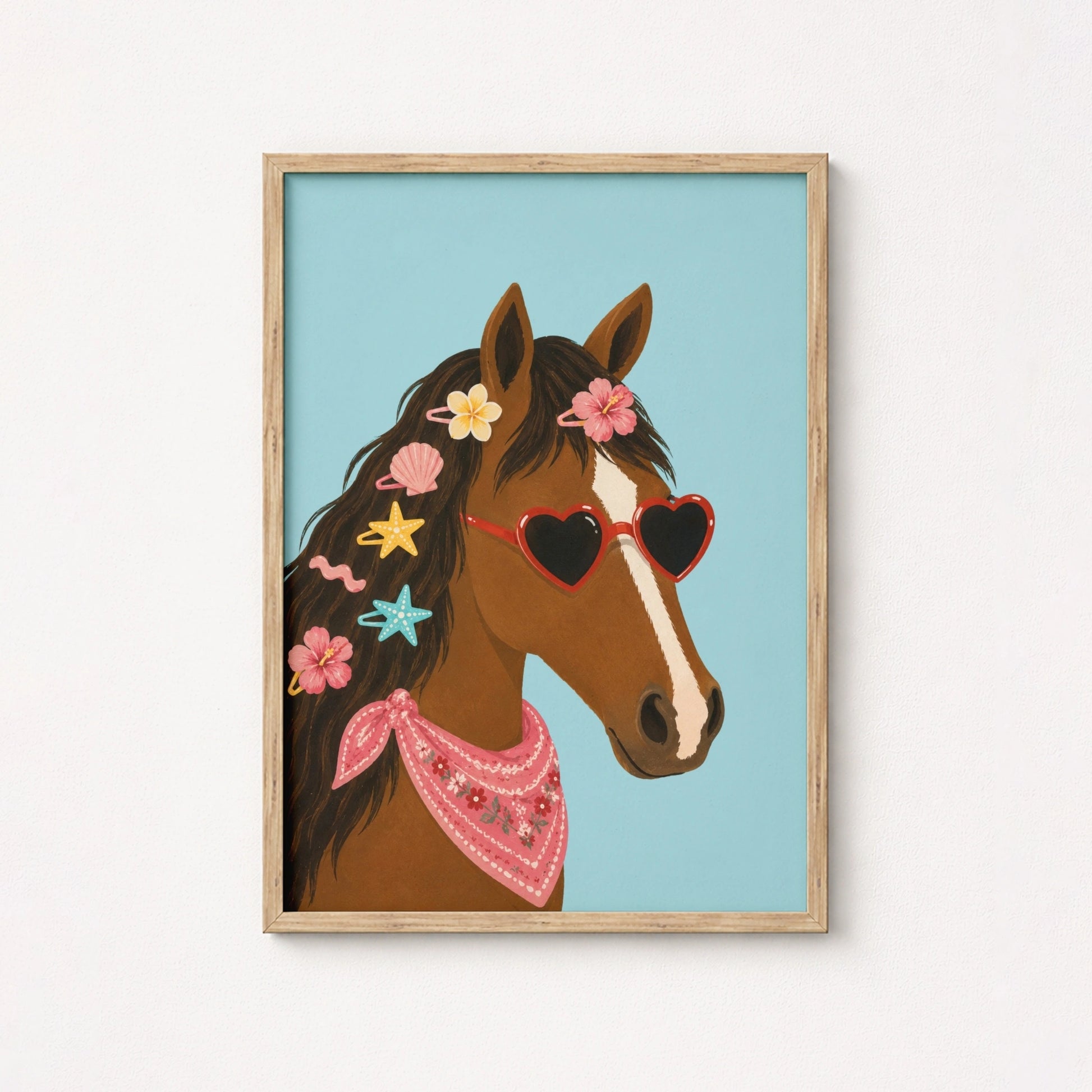 Coastal Cowgirl Horse Wall Art