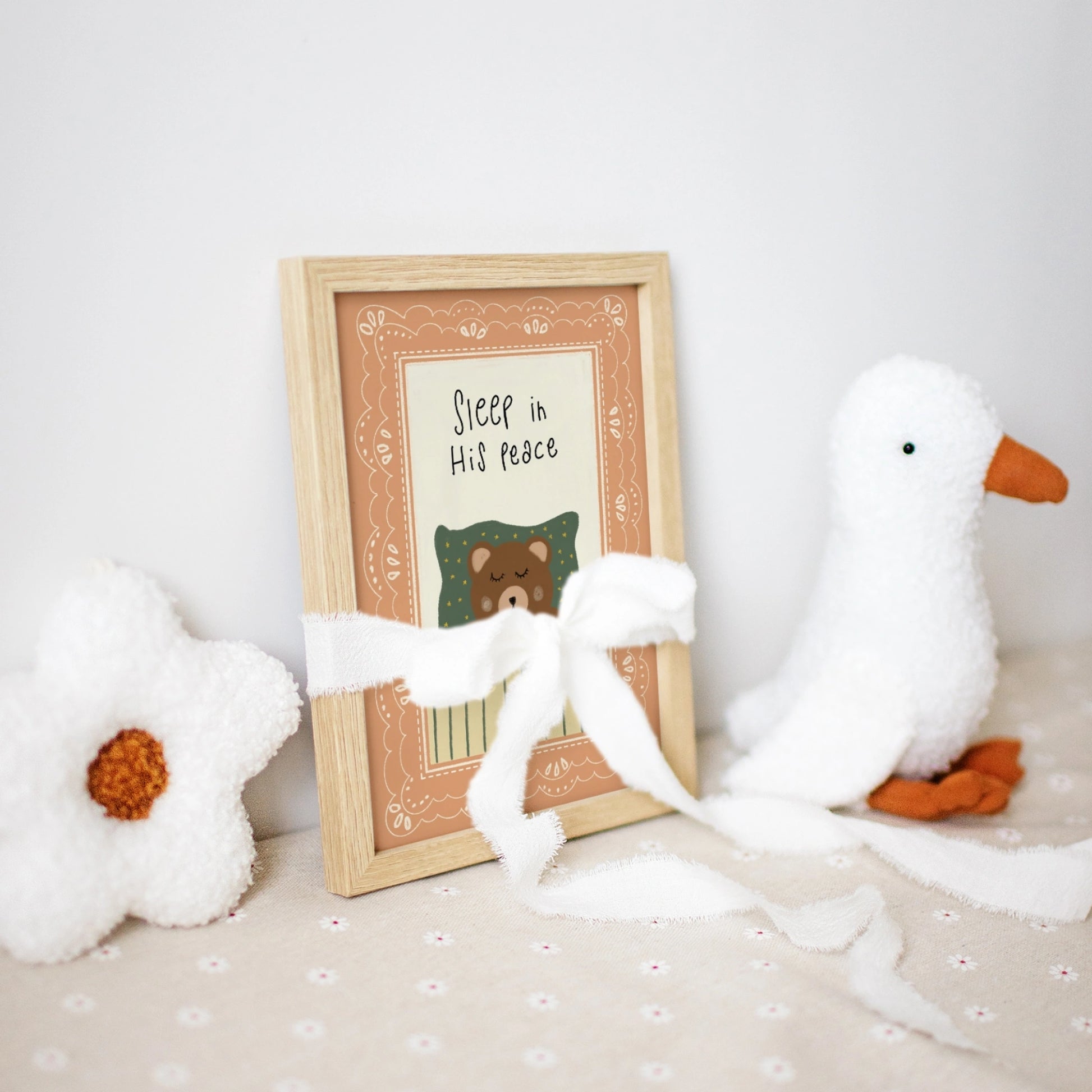 Sleep in His Peace Nursery Wall Art