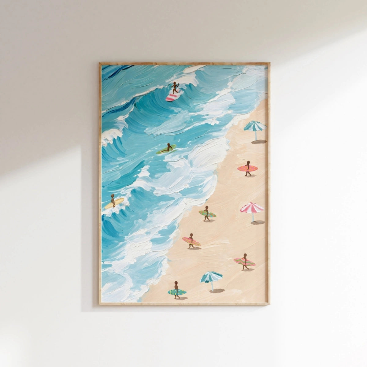 Surf Beach Wall Art, Coastal Wall Decor