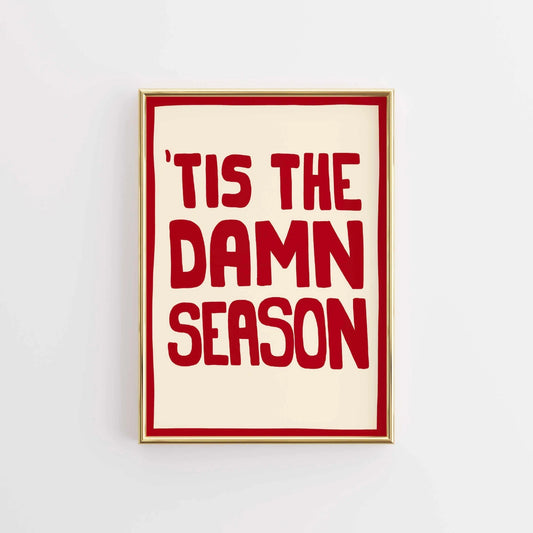 Bold Red Funny Christmas Poster