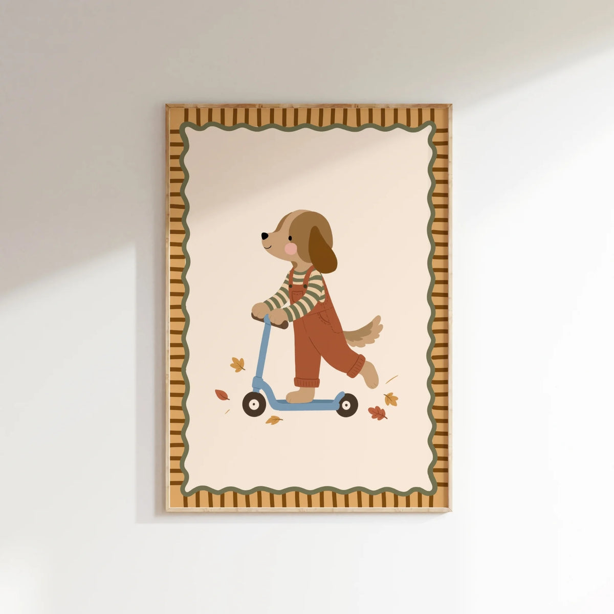 Puppy on Scooter – Nursery & Kids Wall Art