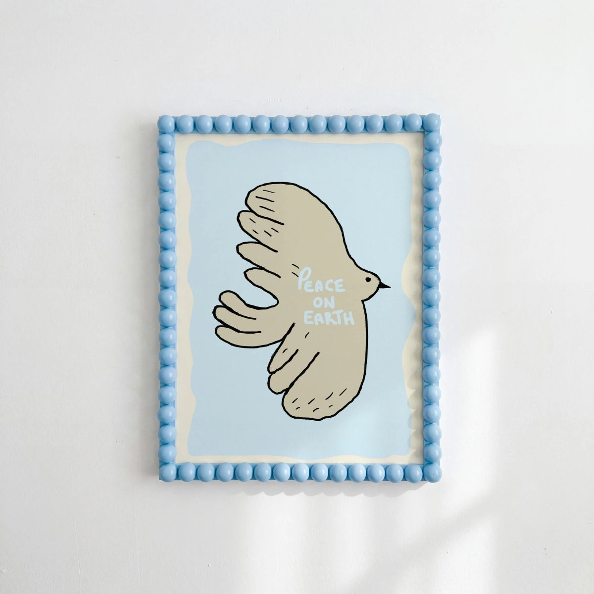 Peace on Earth Christian Wall Art – Minimal Dove Print, Christian Wall Decor