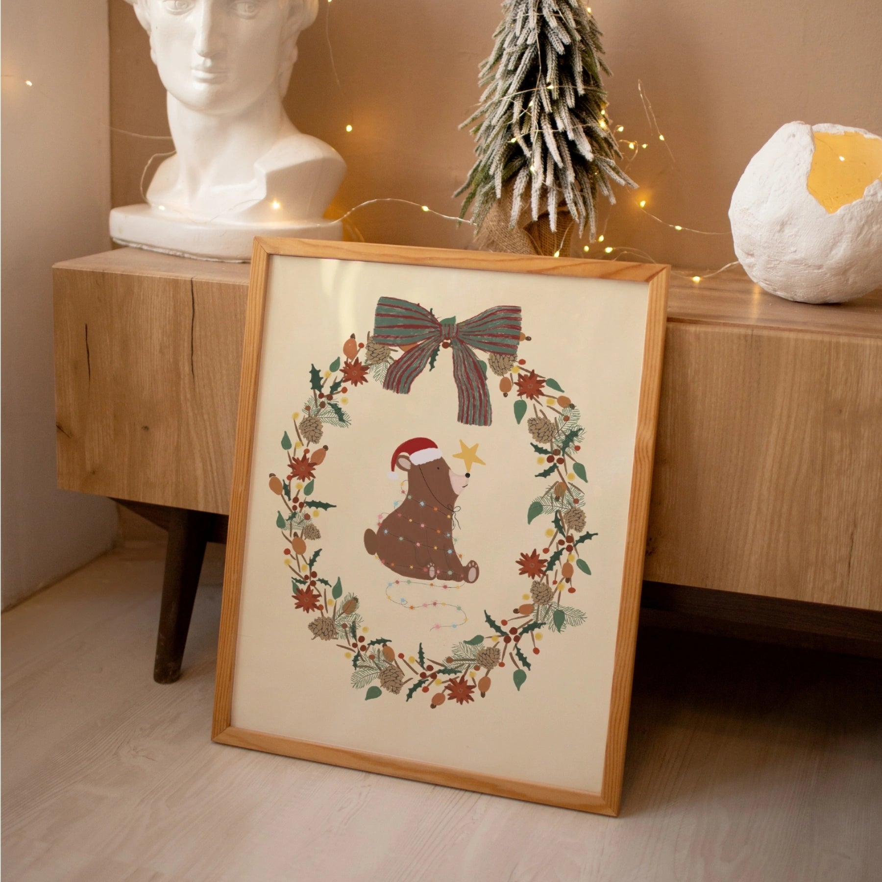 Ghirlanda di Natale con orsetto