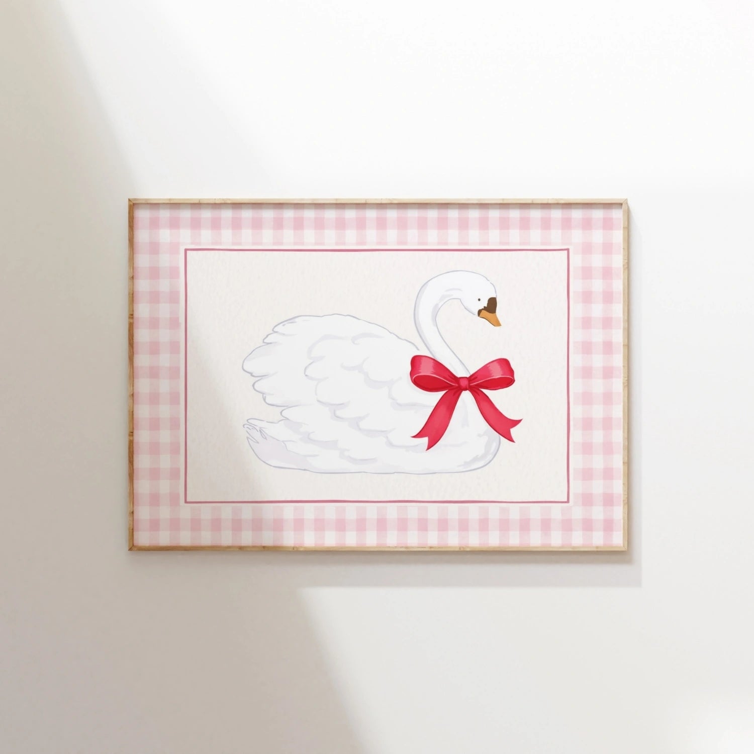 Swan Nursery Print, Girls Room Decor