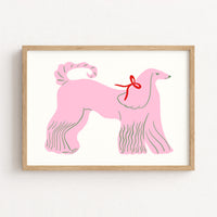 Pink Poodle Wall Art – Cute Dog Print for Girls Room