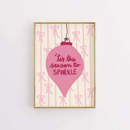 Season to Sparkle – Preppy Holiday Ornament Print