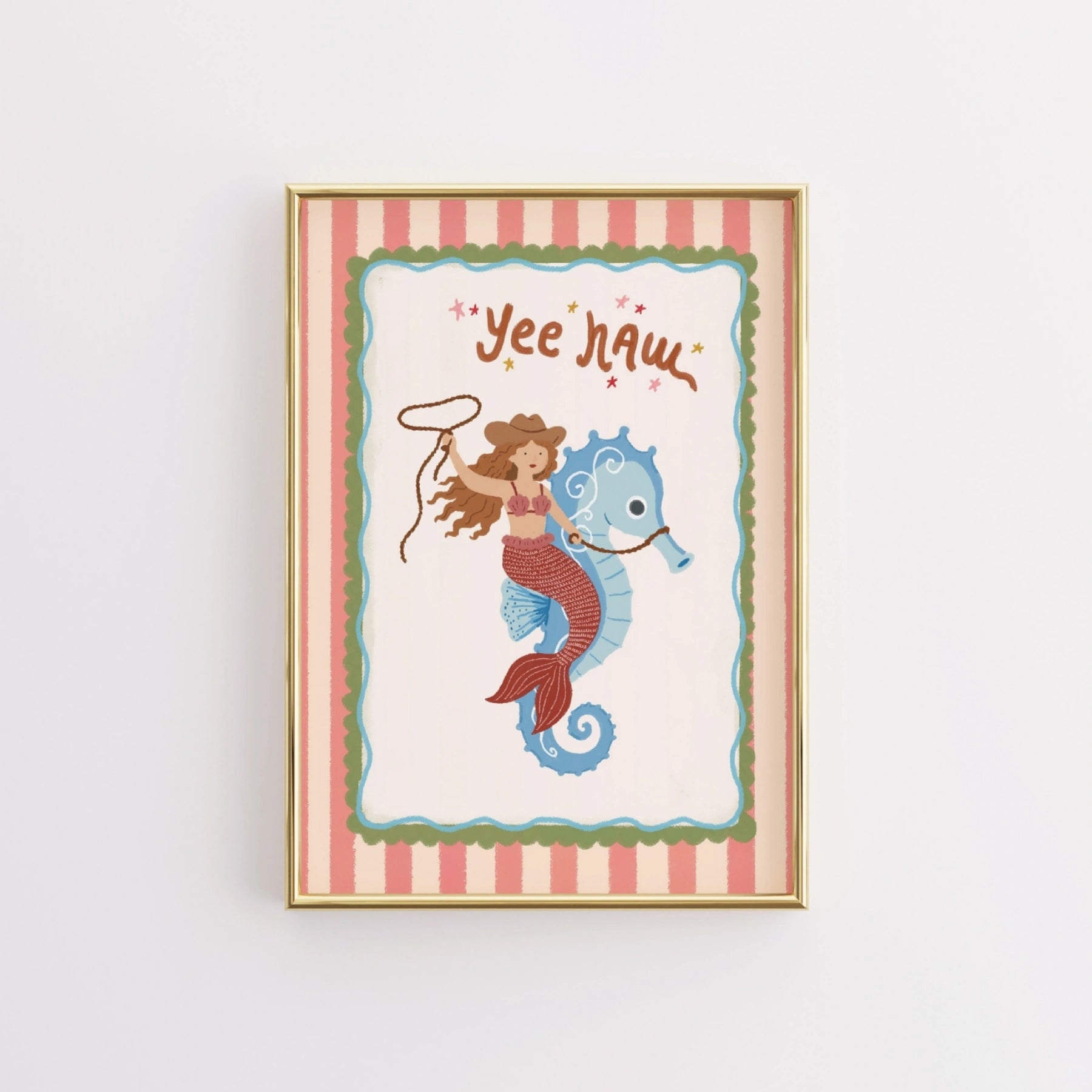 Cowgirl Mermaid Poster