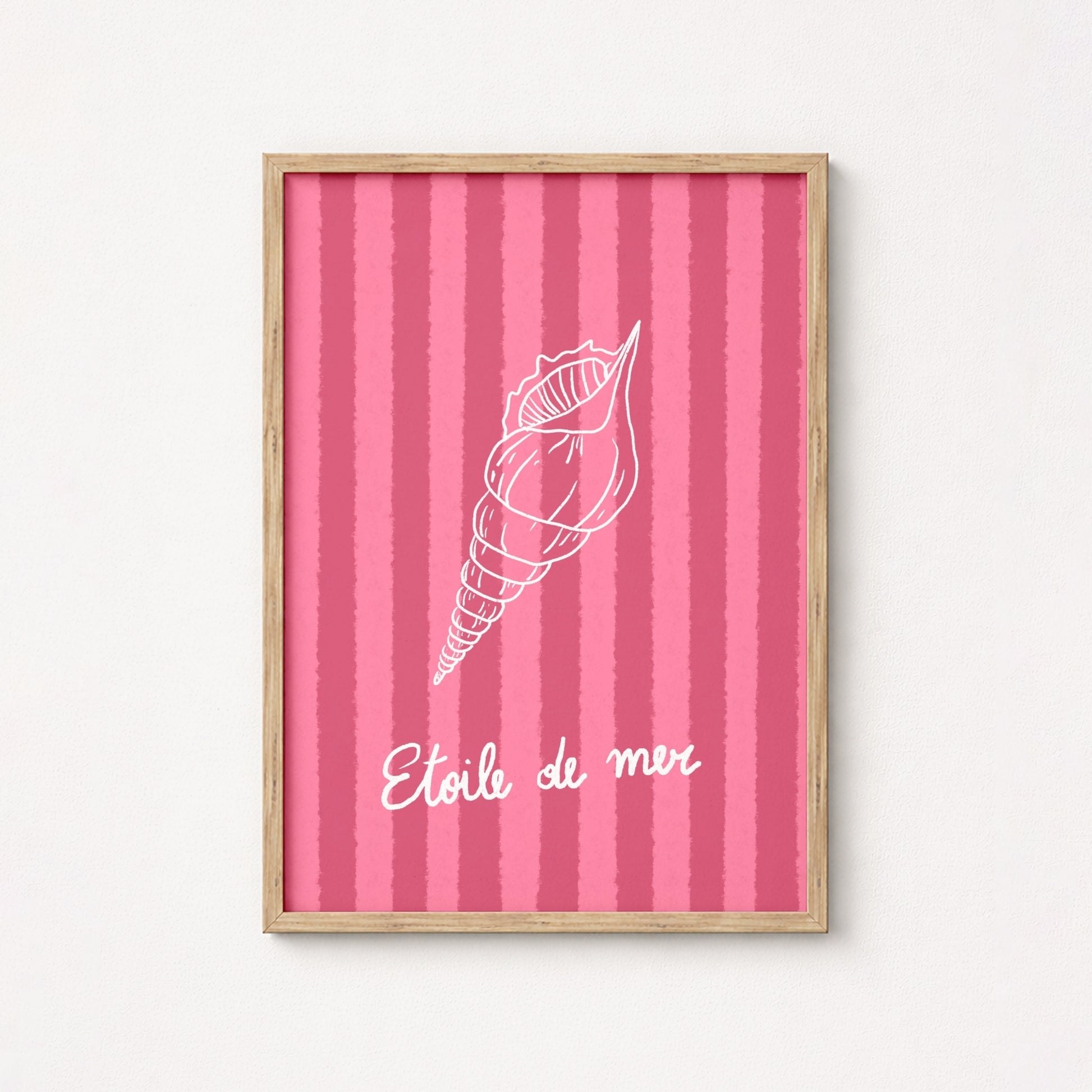 Étoile de Mer Print – Pink French Coastal Wall Art