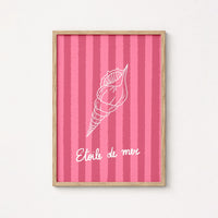 Étoile de Mer Print – Pink French Coastal Wall Art