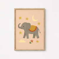 Impression de chambre d'enfant d'éléphant