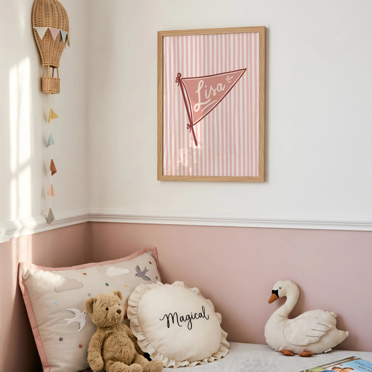 Personalized Nursery Name Wall – Art mural personnalisé