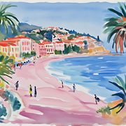 Mediterranean Beach – Coastal Wall Art