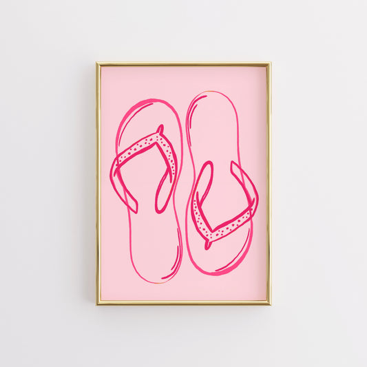 Flip Flops Wall Art – Beach House Summer Print