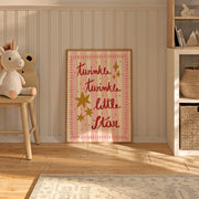 Twinkle Little Star Pink Stars – Nursery & Kids Wall Art