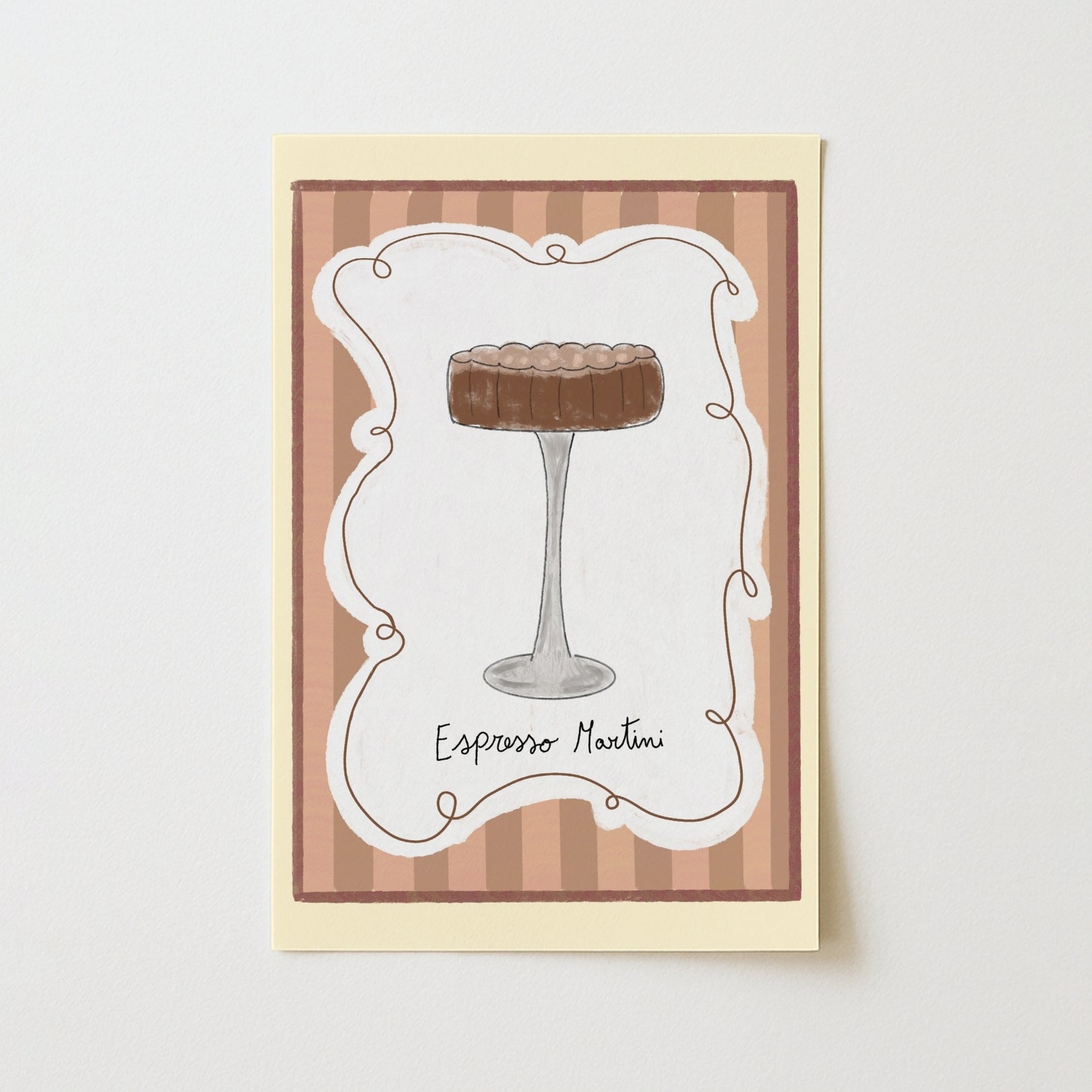 Espresso Martini Cocktail Wall Art, Kitchen Wall Decor