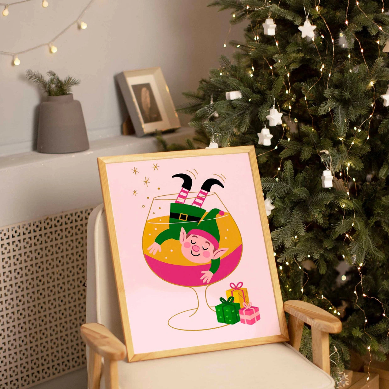 Drunk Elf Christmas Print