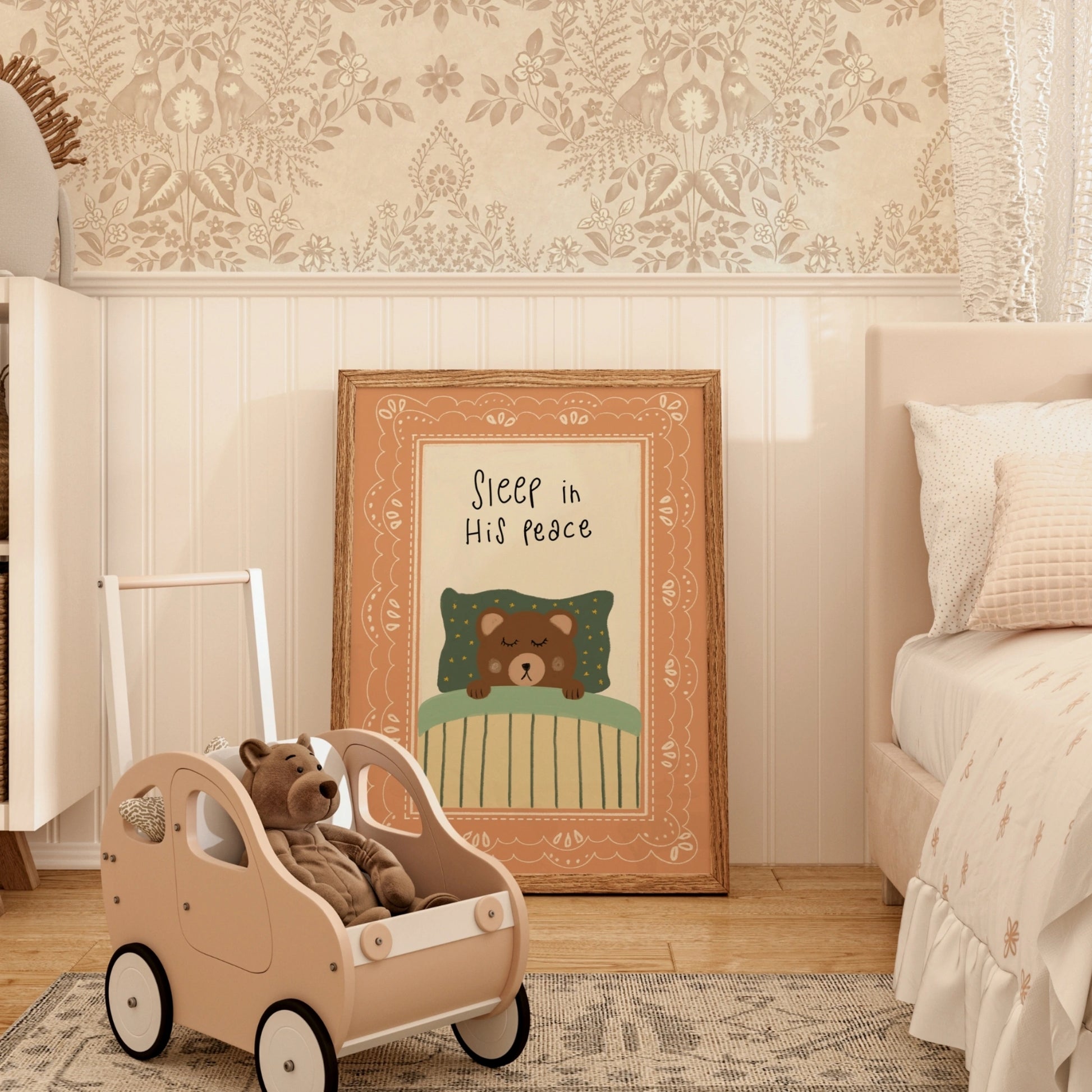Sleep in His Peace Nursery Wall Art