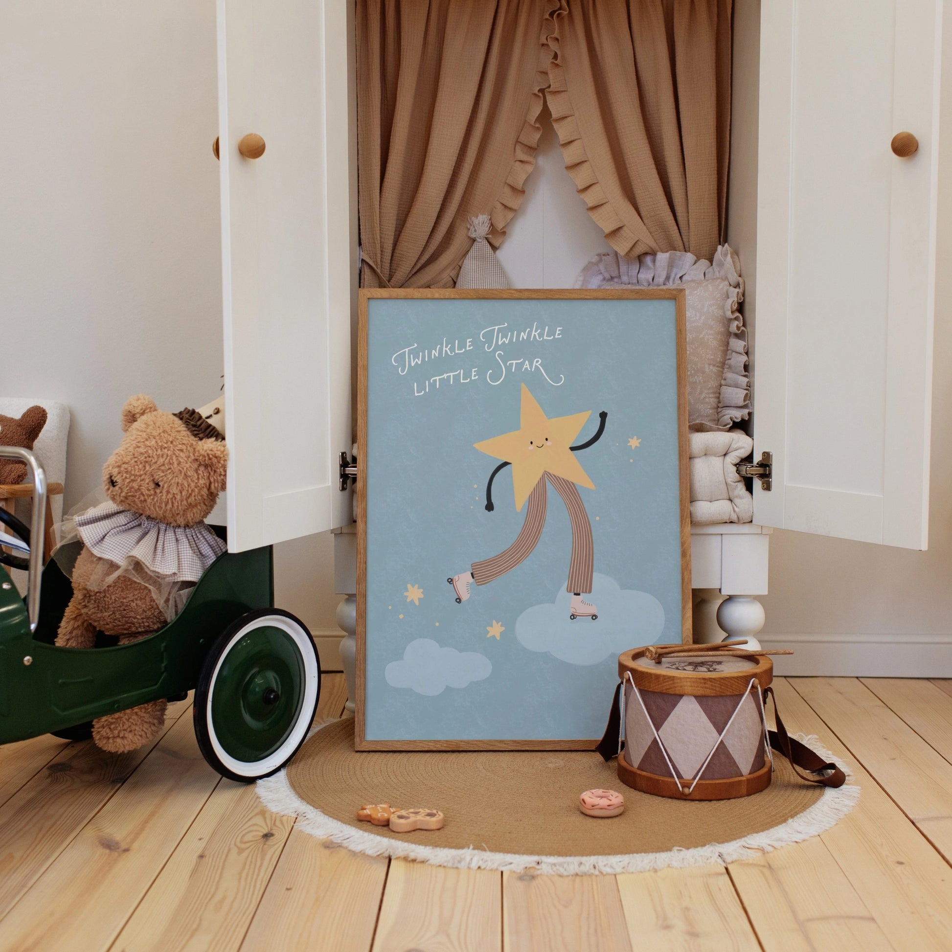 Skating Star Nursery Print