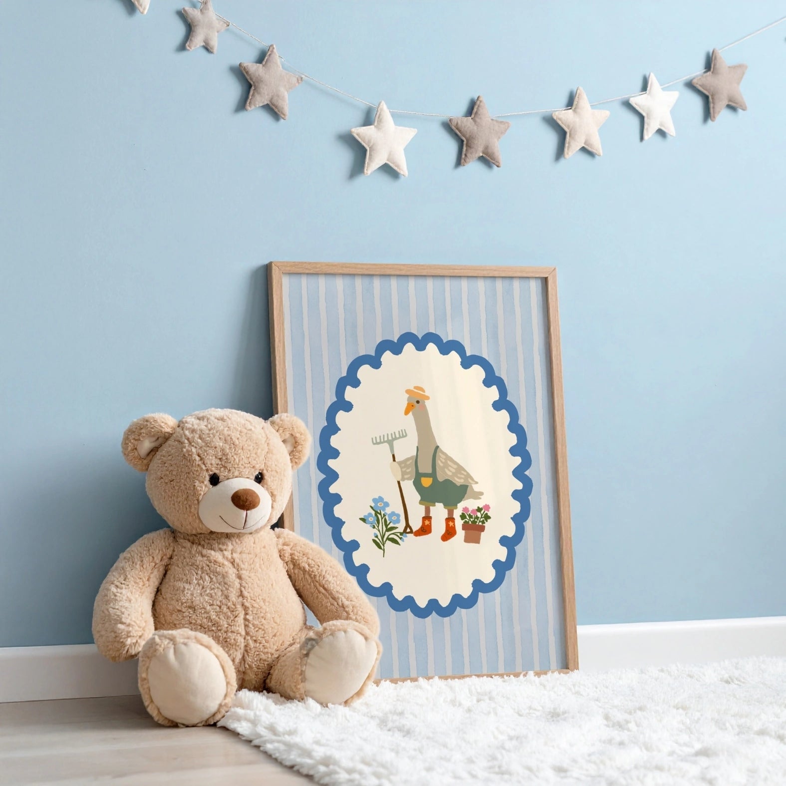 Goose Gardener Nursery Print