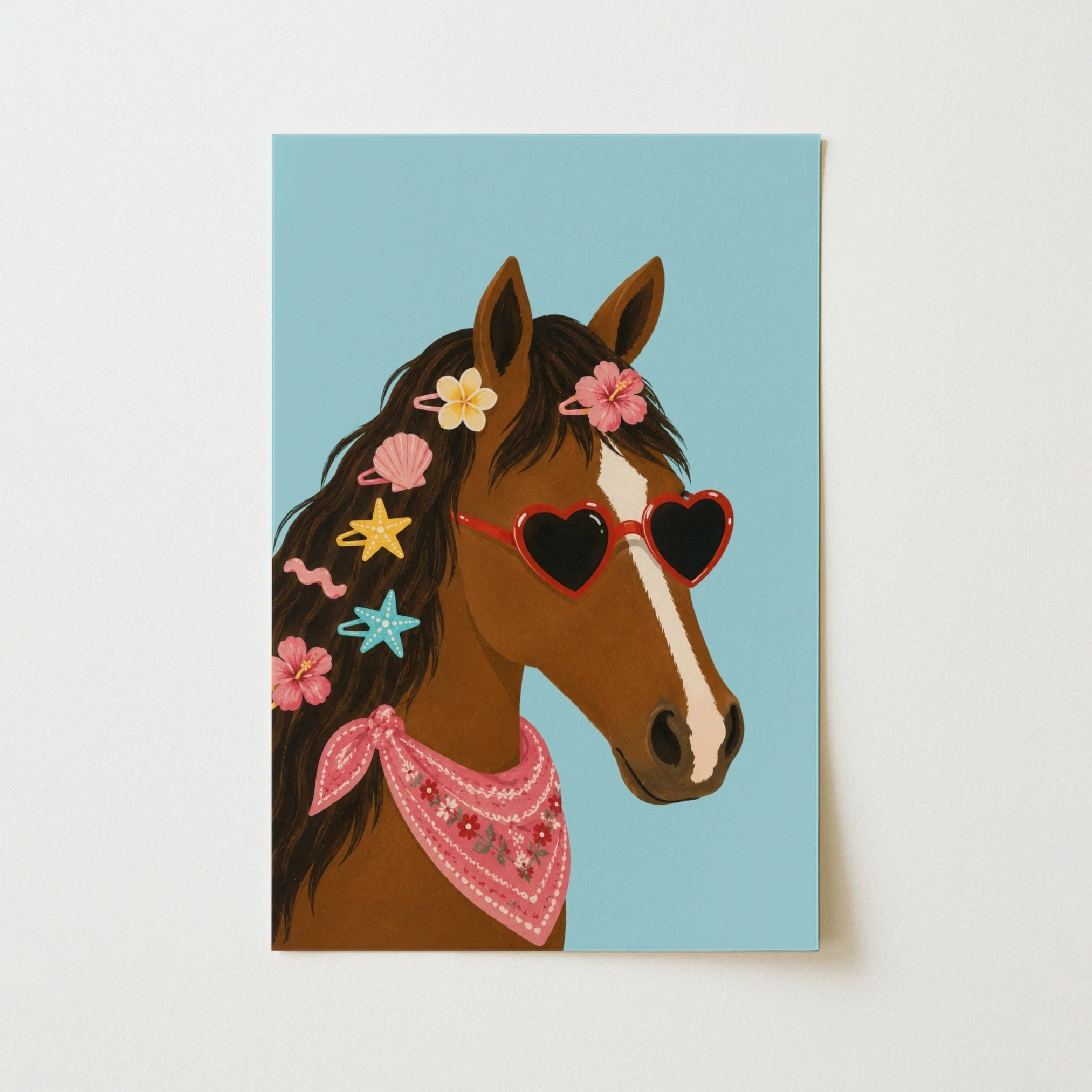 Coastal Cowgirl Horse Wall Art