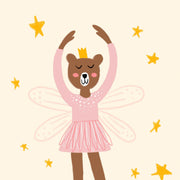 Fairy Bear Ballerina – Affiche pour enfant