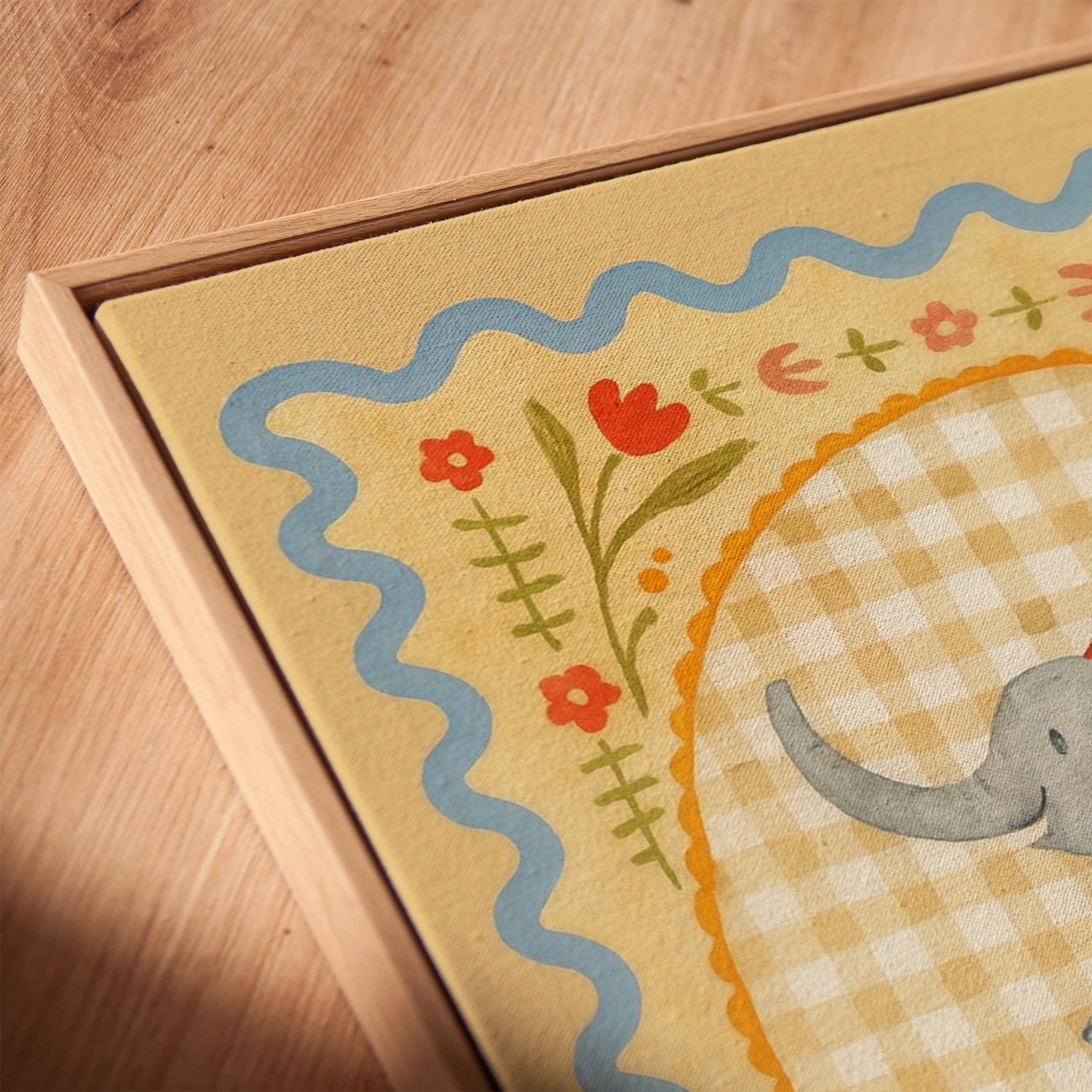 Circus Elephant Nursery Canvas Print