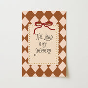 The Lord is my Shepherd with Red Bow - Art mural pour chambre de bébé et enfants